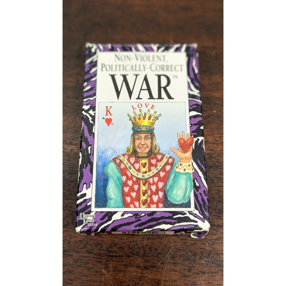 Vintage 1996 University Games Non-Violent Politically-Correct War Card Game 1518